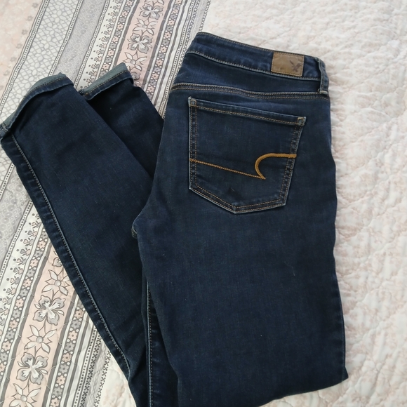 American Eagle Outfitters Dark Indigo Skinny Jeans - Picture 2 of 3
